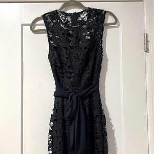 Navy Blue Laced Midi Dress, size 4 with tag